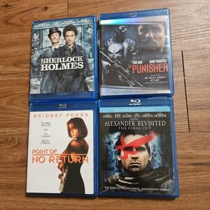 Lot of 4 Action Blu-rays DVD - Sherlock Holmes, The Punisher, Point No Return